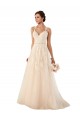 Chapel Train Ivory Sleeveless A-Line Tulle & Lace Wedding Dress Vancouver