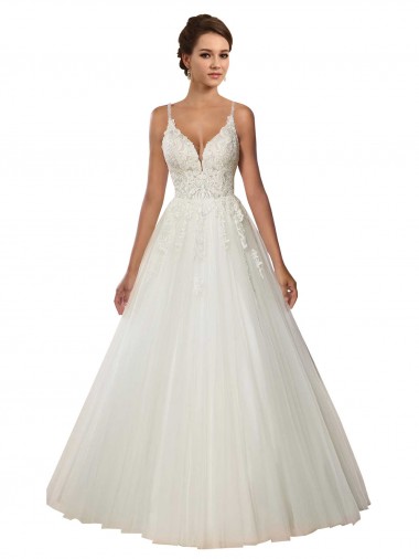 Chapel Train Ivory Sleeveless Ball Gown Boho Wedding Dress Vancouver