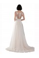 Sweep Train Ivory & Champagne Sleeveless A-Line Boho Wedding Dress Vancouver
