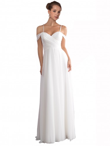 Sweep Train Ivory Sleeveless A-Line Beach Wedding Dress Vancouver