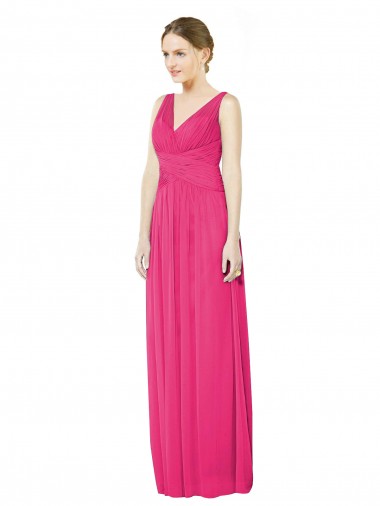 Long Azalea Sleeveless A-Line V-Back Bridesmaid Dress Vancouver