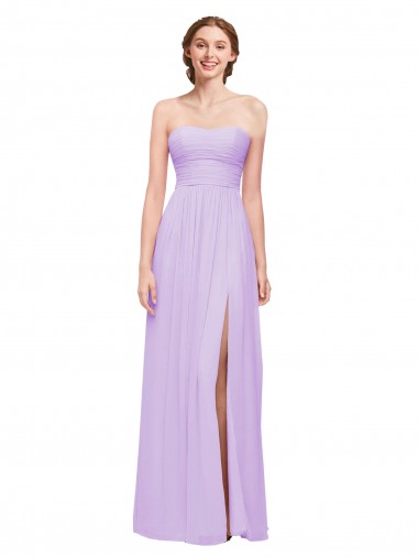 Long Lilac Sleeveless A-Line Evening Dress / Bridesmaid Dress Vancouver