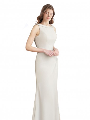Long Sleeveless Mermaid V-Back Bridesmaid Dress Vancouver