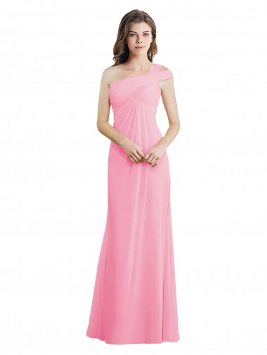 Long Barely Pink Sleeveless A-Line Bridesmaid Dress Vancouver