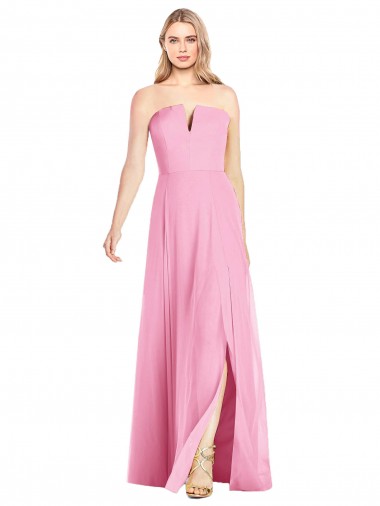 Long Hot Pink Sleeveless Trumpet Semi Formal Evening Dress / Bridesmaid Dress Vancouver