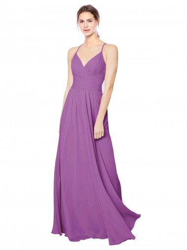 Long Dahlia Sleeveless A-Line Open Back Formal Dress / Bridesmaid Dress Vancouver