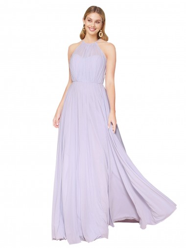 Long Lilac Sleeveless A-Line Formal Evening Gown / Prom Dress / Bridesmaid Dress Vancouver