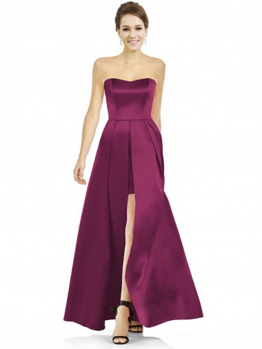 Long Merlot Sleeveless A-Line Bridesmaid Dress Vancouver