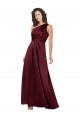 Long Burgundy Sleeveless A-Line Silk like Satin Formal Evening Gown / Prom Dress / Bridesmaid Dress Vancouver
