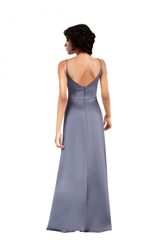 Long Black Sleeveless Column Formal Evening Gown / Prom Dress / Bridesmaid Dress Vancouver