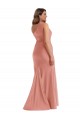 Long Georgia Peach Sleeveless Mermaid Black Tie Plus Size Evening Gown / Prom Dress / Bridesmaid Dress Vancouver