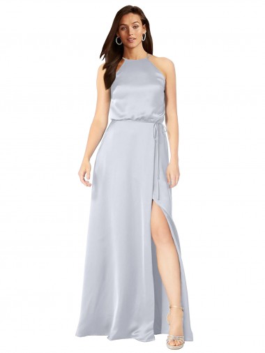 Long Fog Sleeveless A-Line Open Back Formal Evening Gown / Bridesmaid Dress Vancouver