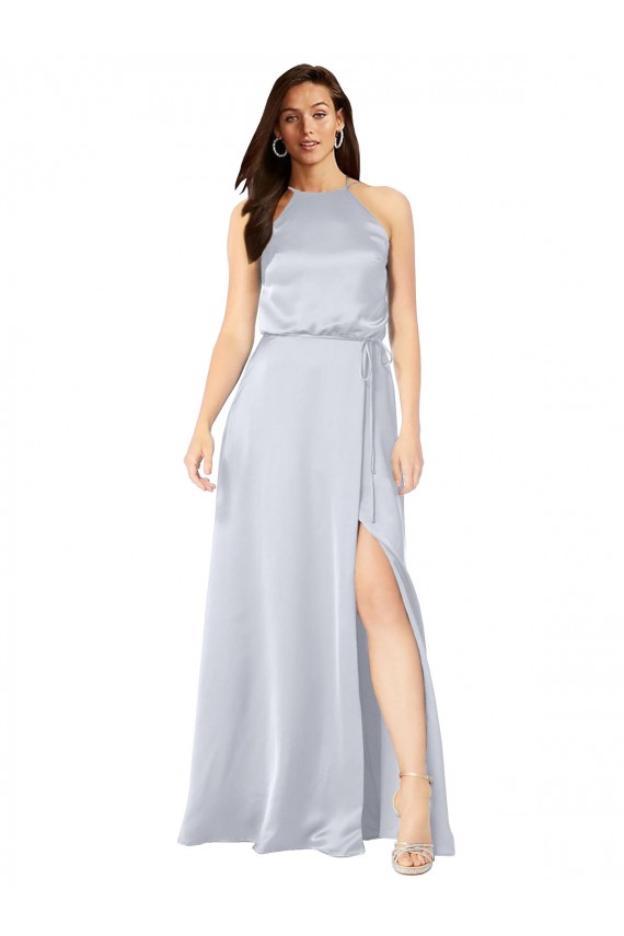 Long Fog Sleeveless A-Line Open Back Formal Evening Gown / Bridesmaid Dress Vancouver