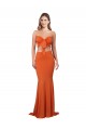Long Orange Sleeveless Mermaid Formal Evening Gown / Prom Dress / Bridesmaid Dress Vancouver