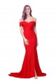 Long Red Sleeveless Mermaid Side Slit Bridesmaid Dress / Evening Dress Vancouver