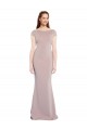 Long Dusty Pink Cap Sleeves Mermaid Tie Back Formal Evening Gown / Prom Dress / Bridesmaid Dress Vancouver