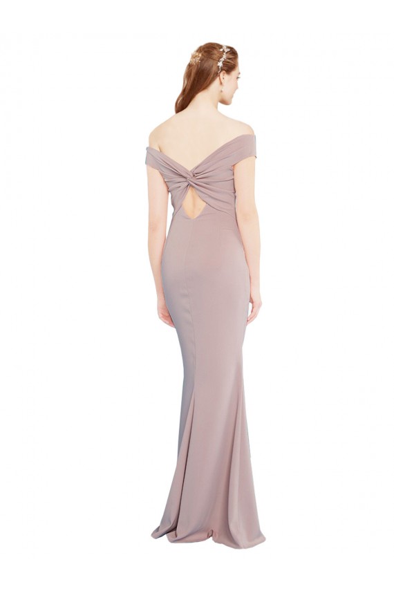Long Dusty Pink Sleeveless Mermaid Keyhole Back Formal Evening Gown / Prom Dress / Bridesmaid Dress Vancouver