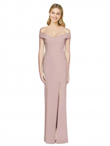 Long Dusty Pink Sleeveless Trumpet Open Back Semi Formal Evening Dress / Prom Dress / Bridesmaid Dress Vancouver