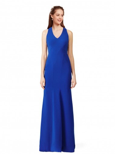 Long Royal Blue Sleeveless Mermaid Formal Evening Gown / Prom Dress / Bridesmaid Dress Vancouver
