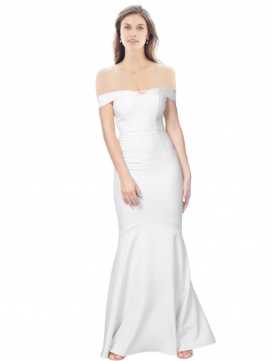 Long Ivory Sleeveless Mermaid Low Back Formal Evening Gown / Prom Dress / Bridesmaid Dress Vancouver