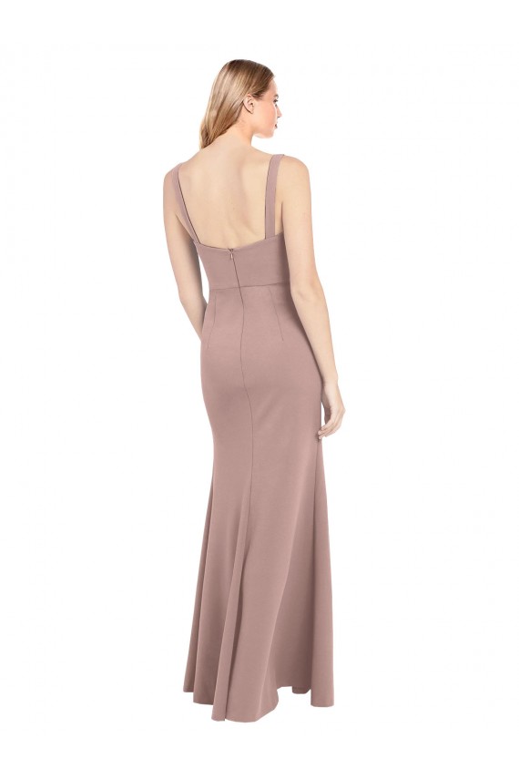 Long Dusty Pink Sleeveless Mermaid Prom Dress / Bridesmaid Dress Vancouver