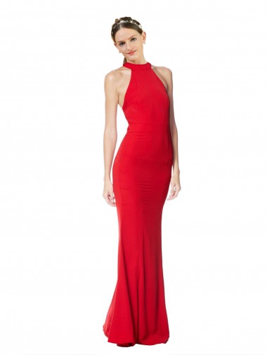 Long Red Sleeveless Mermaid Prom Dress / Bridesmaid Dress Vancouver