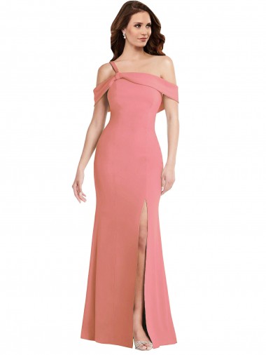 Long Hot Pink Sleeveless Trumpet Low Back Semi Formal Evening Dress / Prom Dress / Bridesmaid Dress Vancouver