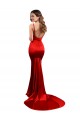 Long Red Sleeveless Mermaid Low Back Evening Dress / Bridesmaid Dress Vancouver